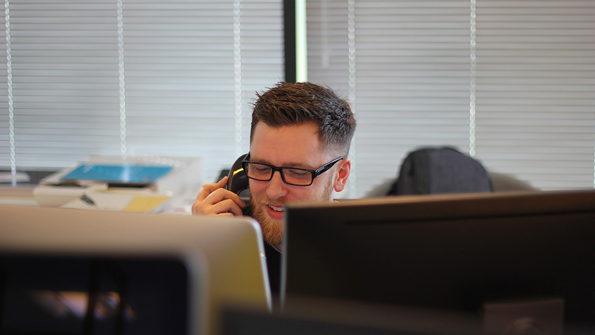 person working at customer service